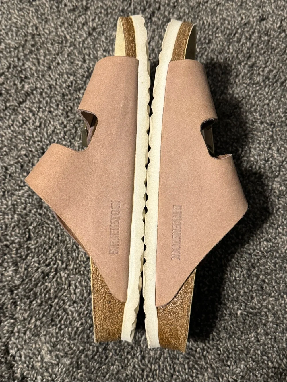Birkenstock Arizona Soft Mauve Suede Sandals Size 8 (39) Like New! - Picture 3 of 4